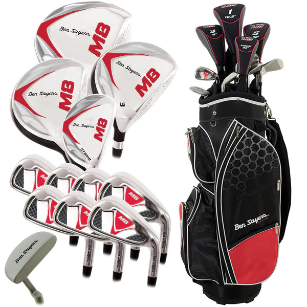 Ben Sayers Mens M8 Package Set Red (Cart Bag) Gr/St - Right Hand