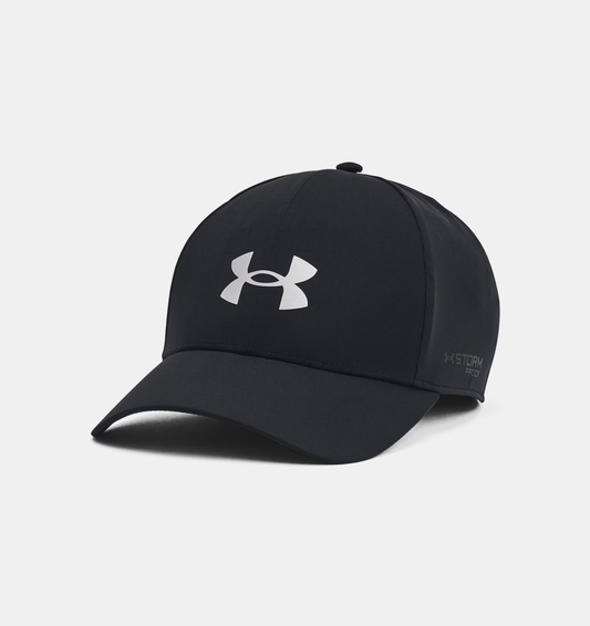 Mens UA Driver Rain Stretch Fit Cap - Black