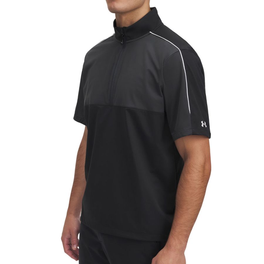 UA Drive Wind Shirt S-Sleve Blk