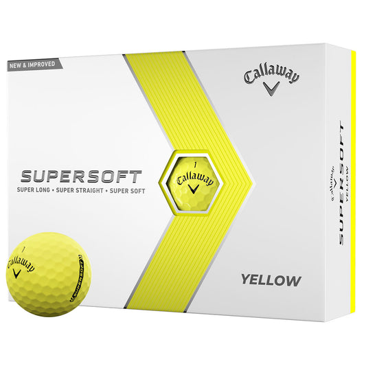 Callaway Supersoft Yellow Golf Balls - 12 Pack 2023