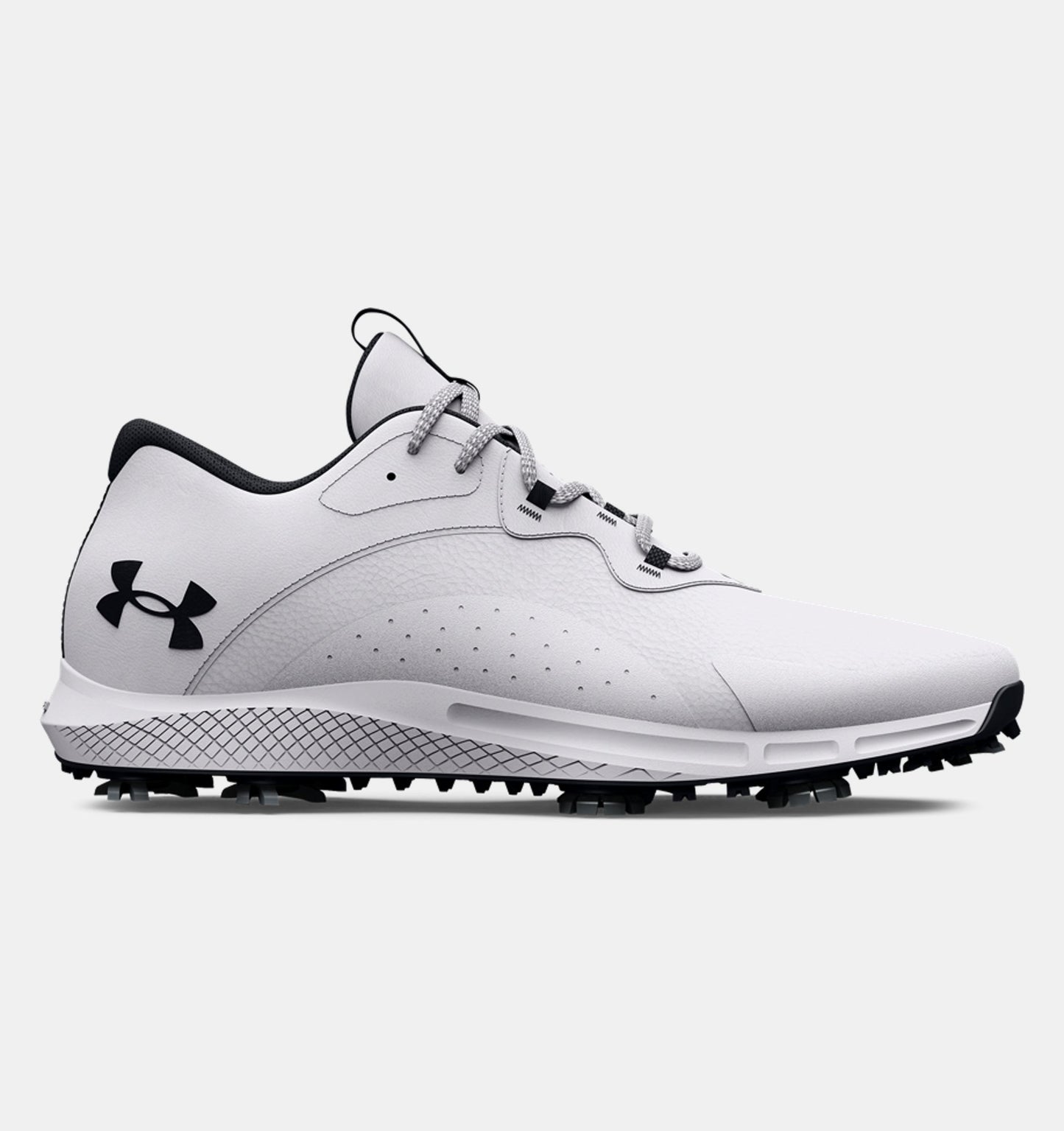Under Armour Charged Draw 2 Wide Black Golf Shoes White/Black