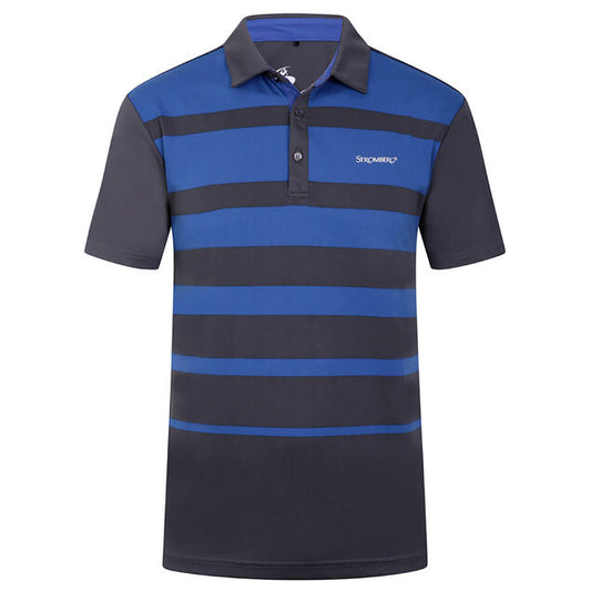 Stromberg Mens Strike Stretch Polo Shirt Grey/Blue