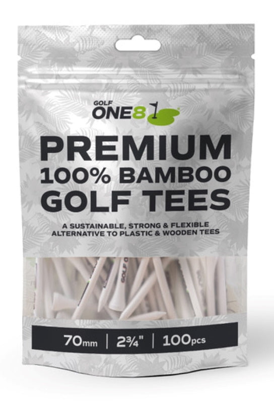Golf One8 Premium Bamboo Golf Tees 70mm