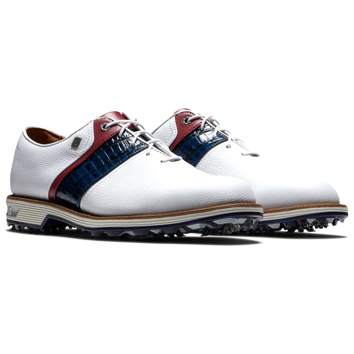 FootJoy Premiere Series Packard Golf Shoes White/Navy/Red