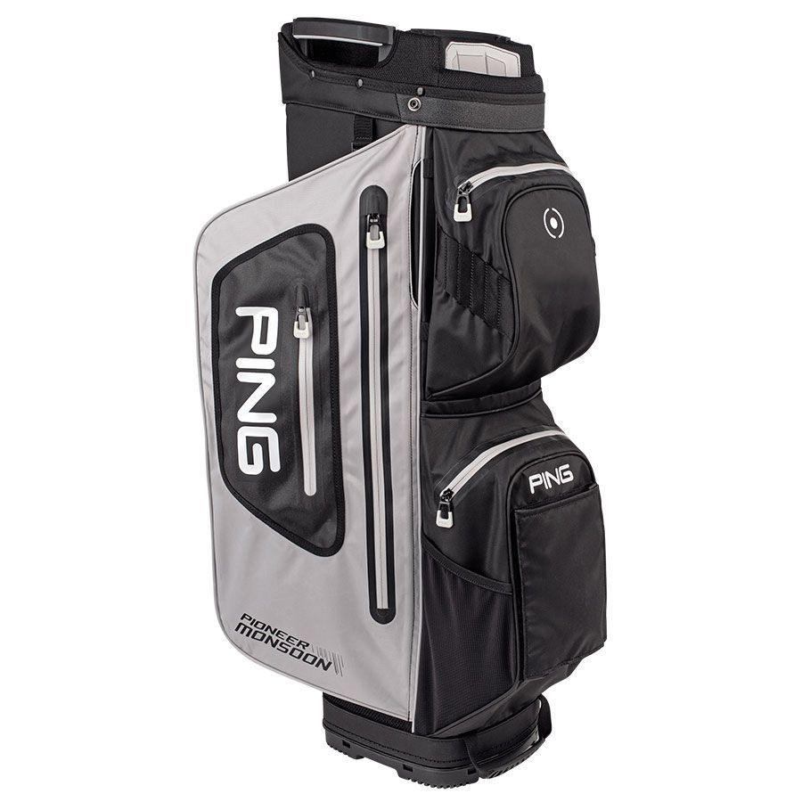 Ping Pioneer Monsoon Waterproof Golf Cart Bag - Light Grey/Black
