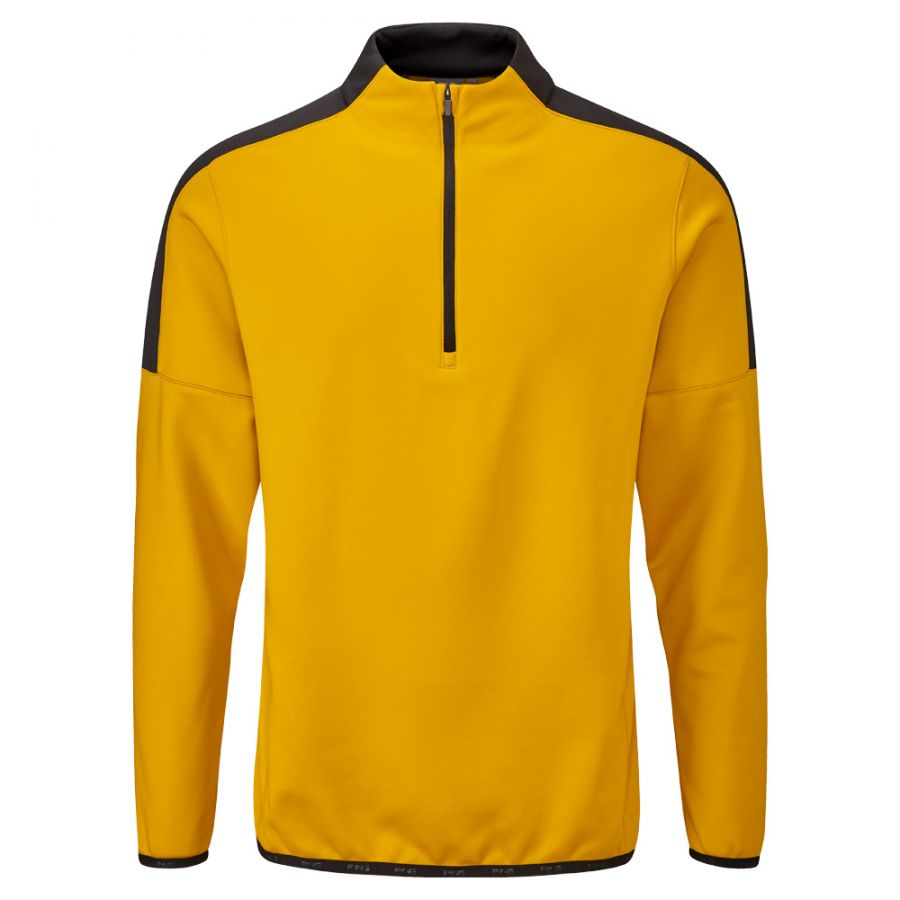 Ping Frankie Mens 1/2 Zip Golf Pullover Gold/Black