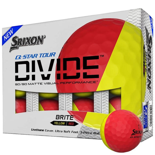 Srixon Q-STAR DIVIDE Tour Golf Balls Yellow/Red 12Pk