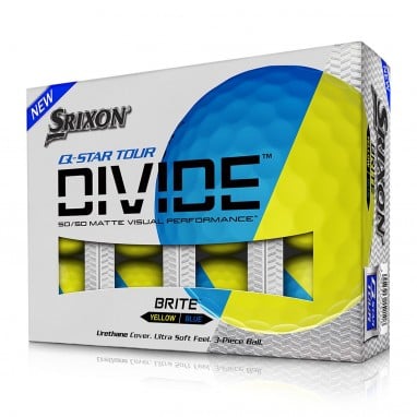 Srixon Q-STAR DIVIDE Tour Golf Balls Yellow/Blue 12Pk